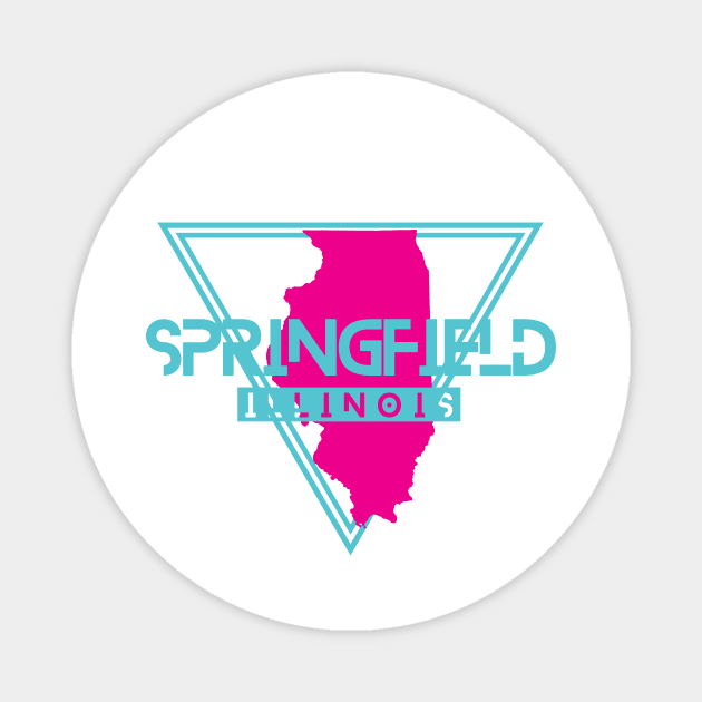 Springfield Illinois Retro Vintage Triangle IL Magnet by manifest